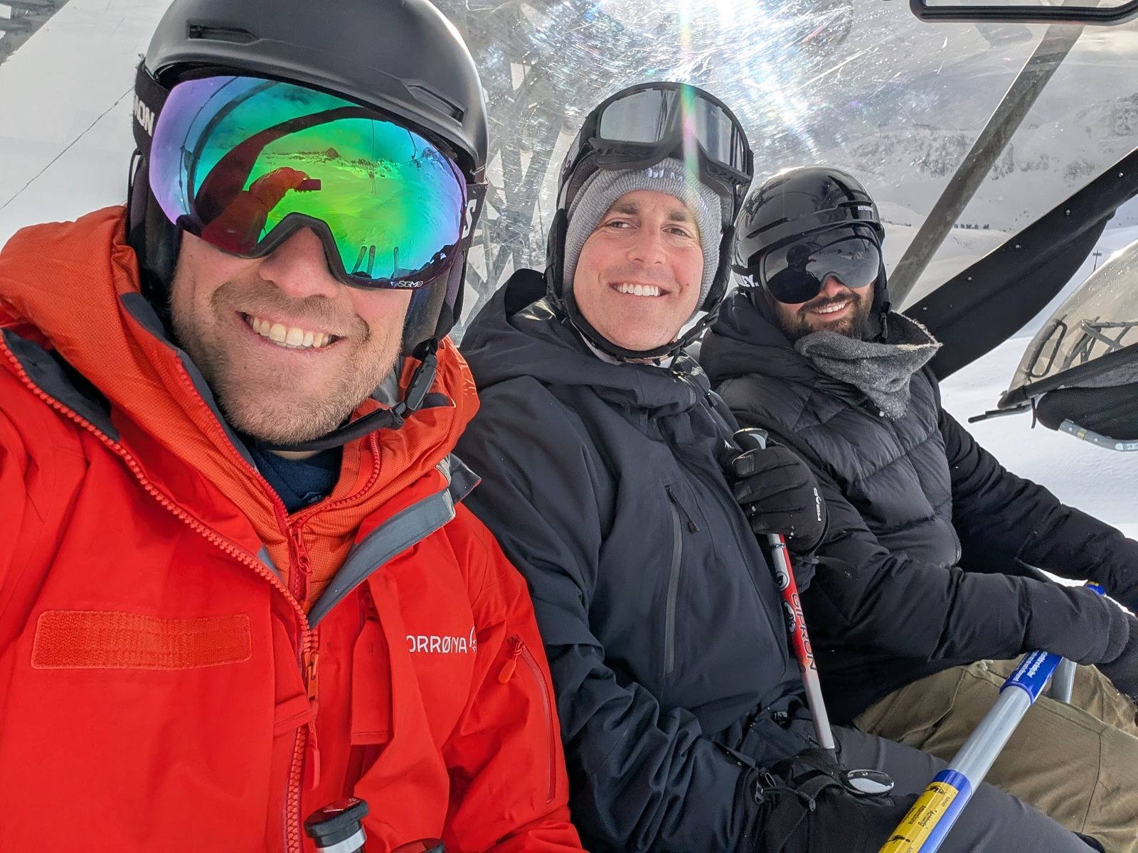 Participants on the slopes above St. Moritz